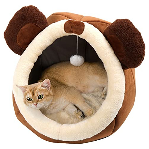 Cat Beds For Indoor Cats Cat Bed Cave With Removable Wa...