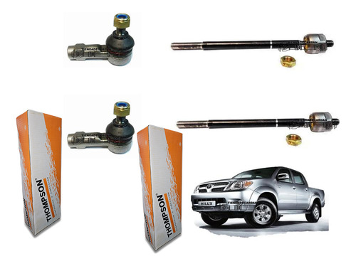 Kit X2 Precaps + 2 Extremos Toyota Hilux 3.0 2005/2015