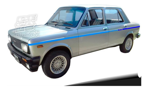 Calcomania Fiat 128 Iava Tv 1300 - 2 Colores Juego