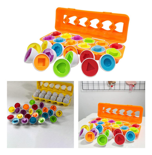 24 Huevos A Juego Que Reconocen El Color Del Juguete Para