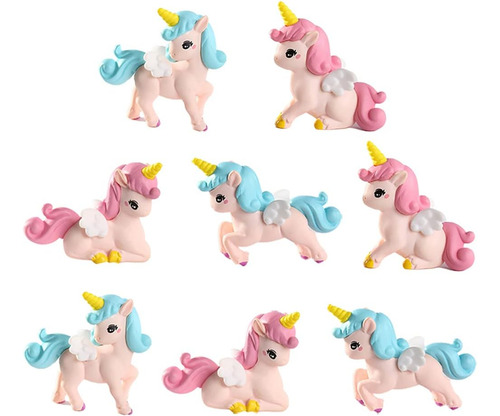 8 Figuras De Animales De Caballo Volador, Unicornio, Figuras
