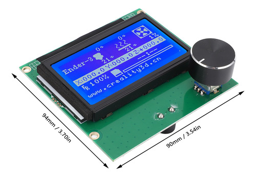 Cable Plano Para Impresora 3d, Pantalla Lcd, 12864, Azul
