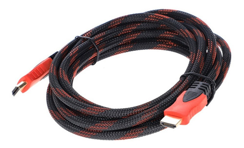 10 Pzs Cable Hdmi Genérico 3m Negro/rojo Full Hd Tv