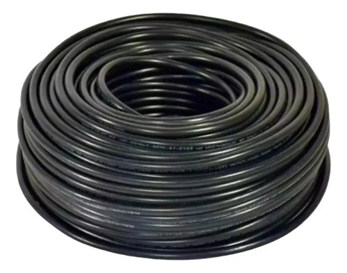 Cable 2x14 Color Negro Awg Paralelo Rollo 90 Metros 