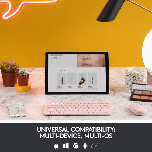 Combo Logitech Teclado K380 + Mouse M350 Rosa Bluetooth