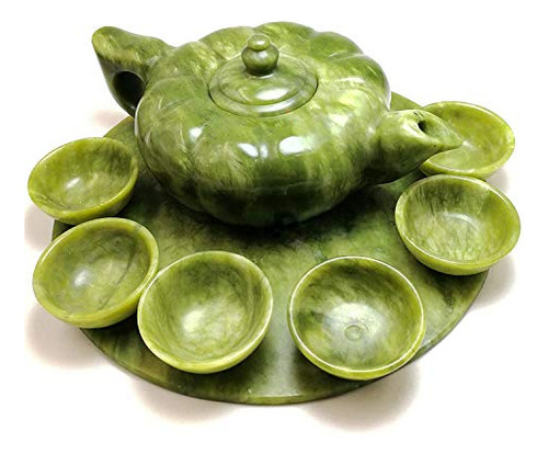 Juegos De Teteras Y Tazas Hechas A Mano De Jade Verde Natura