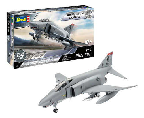 Avión F-4e Phantom Easy Click 1/72 Model Kit Revell