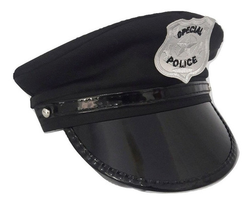 Quepe Policial Adulto Cap Fantasia Cosplay Chapéu Policia