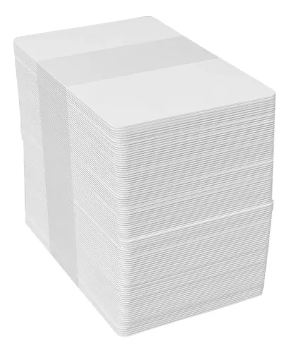 250 Unid. Cartão Pvc Branco P/ Crachás 86x54x0,76mm Cr80 | Frete