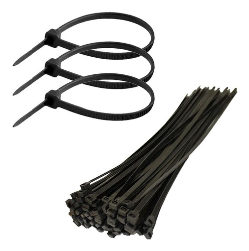 Kit 1000 Abracadeira Nylon Enforca Gato 20cm Preta