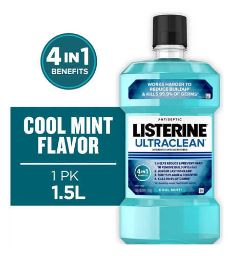 Enjuague Bucal Listerine Ultraclean P/gingivitis; 1.5 L