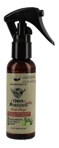 Tonico Bergamota Biotina Minoxidil 10% Hemp 60ml /sar