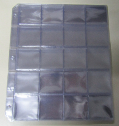 10 Hojas Para Monedas Sueltas Con Solapa De 20 Espacios 5x5