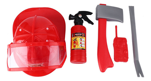 Bombero Juguete 5pcs Niños Bombero Cosplay Kit Casco S