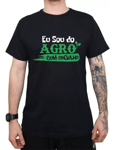 Camisa Agro Camiseta Do Agro Personalizada Unisex Algodão