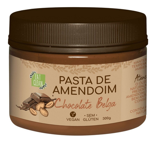 Pasta De Amendoim Chocolate Belga 300g - Eat Clean