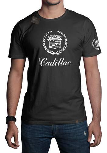 Polera Cadiilac Marcas De Autos + Sticker De Regalo 