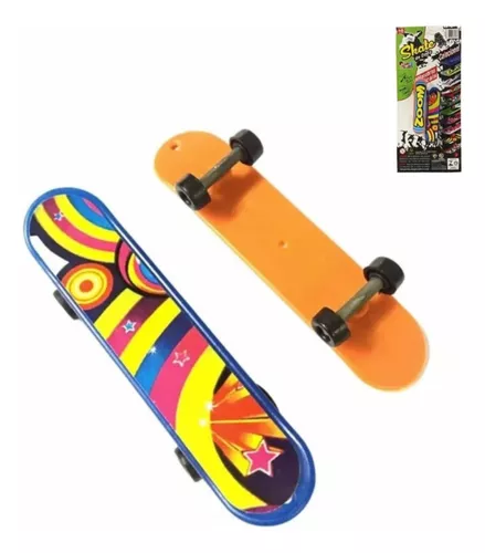 Kit Pista Skate Dedo Half Radical Com 2 Skate Lixa Completo