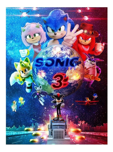 Quebra Cabeça Sonic 3 Resistente Impressão Uv 42 Peças