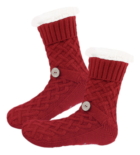 1 Par De Calcetines Cálidos Para Mujer, Calcetines Gruesos D