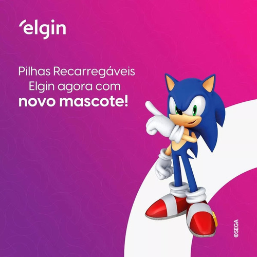 Elgin Pilha Recarregável AAA 4 unidades 1000mAh
