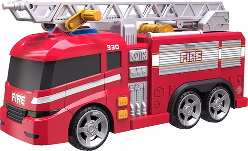 Camion Bomberos Con Luces Y Sonido 37cm Teamsterz