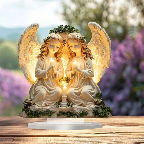 Decoración De Mesa Acrílica De Ángel 2d, Adorno De Mesa