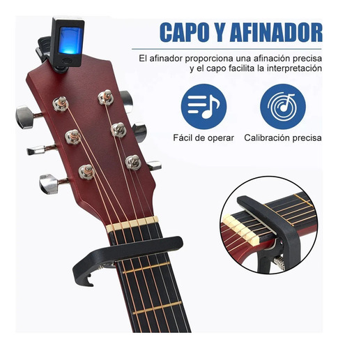 Guitarra Acustica Clasica Con Accesorios Musical Madera 38in