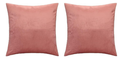 Set 2 Cojín Decorativo Minimalista Sala Recamara Coral Velvet