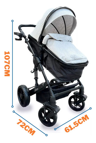 Imagen 8 de 10 de Coche Mega Baby Bebe Convertible Tres En Uno Con Huevito