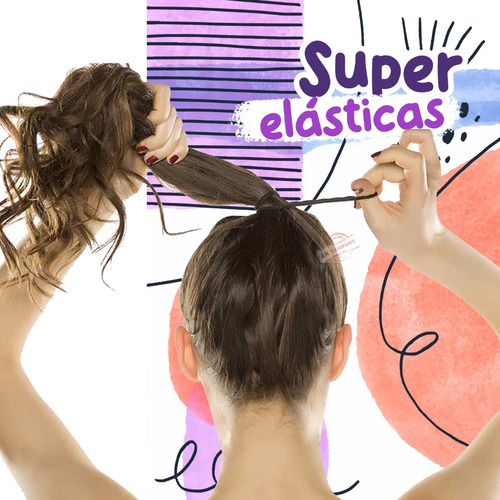 Imagen 5 de 10 de 72 Pcs Liga Para Cabello Donita Accesorio Elastica T202-0400