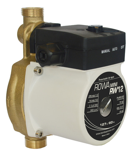 Bomba Presurizadora Rowa 1/2 Mini Rw 12 0.16hp 127v 2700l/h