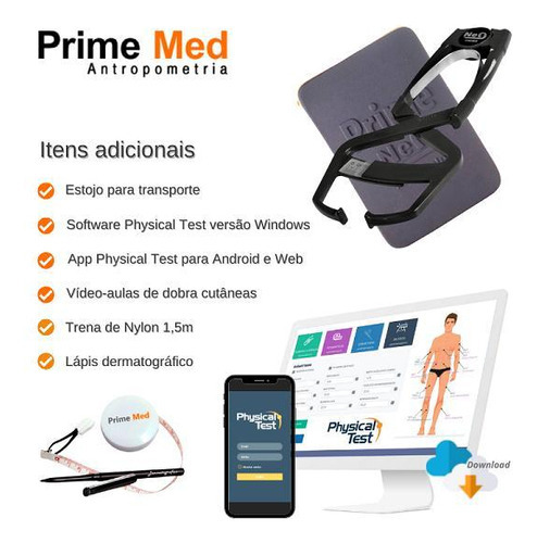 Adipometro Clinico Prime Med Neo Plus Preto Com Software Web