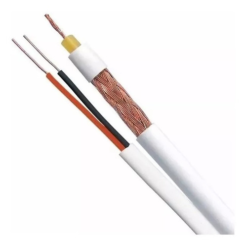 Cabo Coaxial Cftv Flexivel 4mm Bipolar 95% Malha 100m Anatel