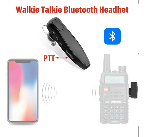 Walkie Talkie Inalámbrico Con Micrófono Y Audífonos Bluetoot