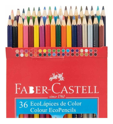 Lapices De Colores Faber Castell X36 Colores Largos