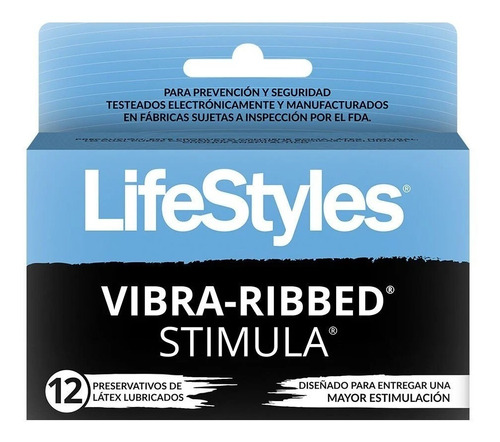 Preservativos Lifestyles Vibra Ribbed Stimula 12 Condones