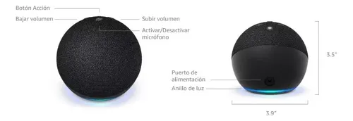 Amazon Echo Dot 5th Gen Con Asistente Virtual Alexa Negro