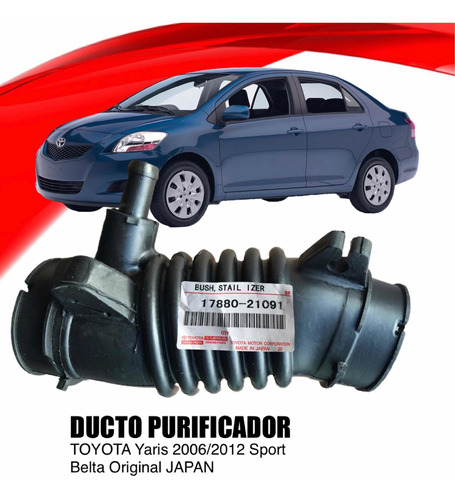 Ducto Purificador Toyota Yaris Belta 2006/2012 Japan