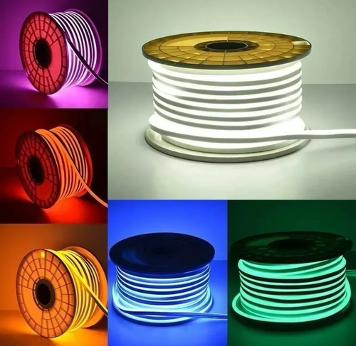 Tira Manguera Luz Led Blanco Neutro Flexible Neon Exterior 50mts Veoquiero