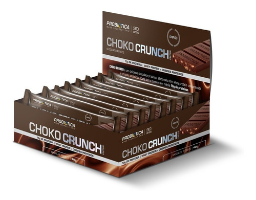 Choco Crunch Protein 40g 12un Chocolate Ao Leite Probiótica 