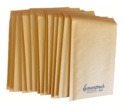 Imagen 6 de 7 de Sobre Burbuja #0 Smarttech Envios Papel Kraft 17x24cm 250pz