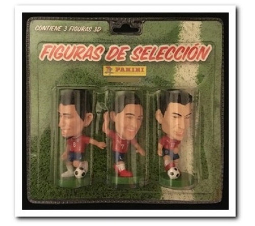 Pack 3 Futbolistas Selección Chilena, 7x3 Cms. Aprox. (Usado)