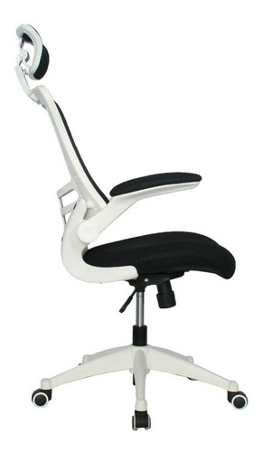 Imagen 4 de 6 de Silla De Oficina Polonuevo Marco Blanco Ergonomico
