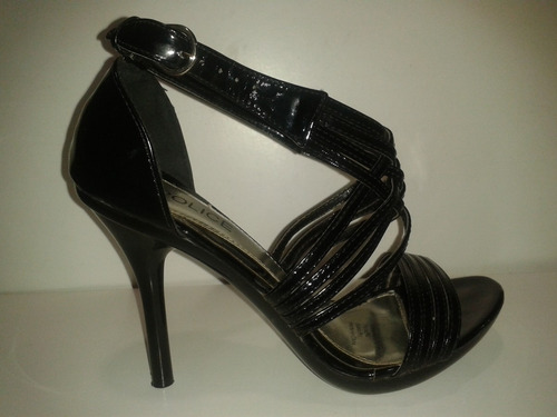 Hermosas Chalas Altas Charol Negro