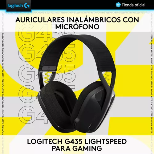 Audifonos Gamer Logitech G G435 Diadema Inalámbrico Bluetooth Negro,  Amarillo