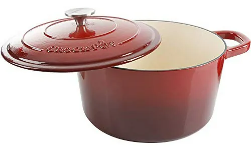 Olla Holandesa De Hierro Fundido Esmaltado, 7 Cuartos, Rojo