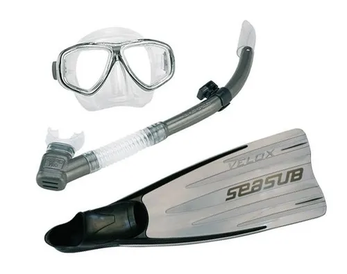 comprar 03 Kits Mergulho Nad Velox E Mascara Em Silic Seasub