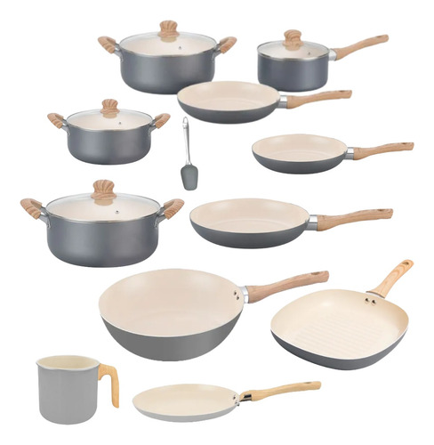 Set Hudson Original Jarro Bifera Panq Wok Olla Sarten