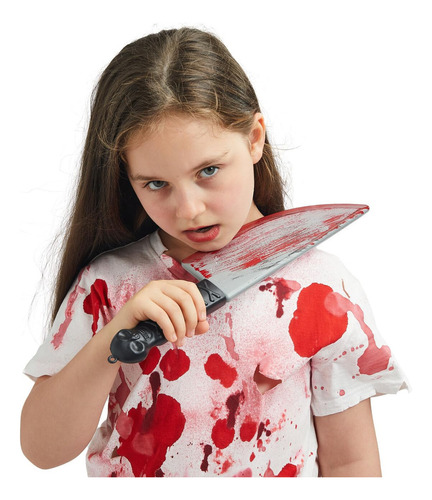 Cuchillo De Plástico Sangriento De Halloween, Cuchillo